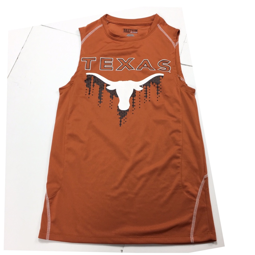 Majestic TEXAS Bull Tank Tops Rustic Orange